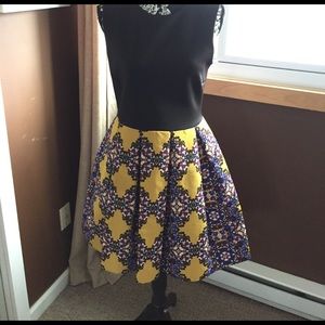 Multi colored pleaded dress like new!